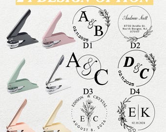 Custom Wedding Embosser Stamp, Personalized Monogram Embosser, Custom Initials Embossing Seal, Invitation Embosser Stamp, Napkin Embosser