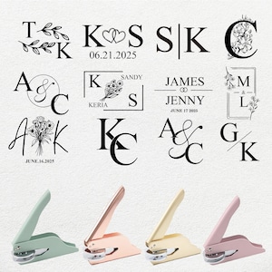 Custom Wedding Embosser Stamp, Personalized Monogram Embosser, Custom Initials Embossing Seal, Invitation Embosser Stamp, Napkin Embosser