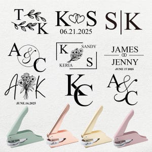 Custom Wedding Embosser Stamp, Personalized Monogram Embosser, Custom Initials Embossing Seal, Invitation Embosser Stamp, Napkin Embosser