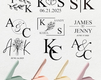Custom Wedding Embosser Stamp, Personalized Monogram Embosser, Custom Initials Embossing Seal, Invitation Embosser Stamp, Napkin Embosser