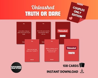 Juego de cartas Verdad o Reto: Edición para parejas (Descarga digital)