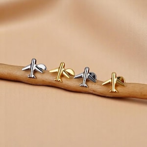 Nap Earrings, Rook Piercing, Flat Back Earrings, Conch Piercing, Helix Earrings, Titanium Earrings, Tragus Earring, Nickel Free Earrings