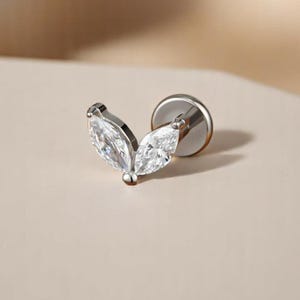 Nap Earrings, Rook Piercing, Flat Back Earrings, Conch Piercing, Helix Earrings, Titanium Earrings, Tragus Earring, Nickel Free Earrings