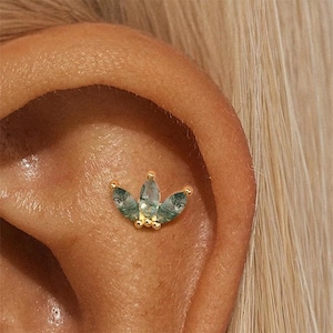 Boucles d'oreilles sieste, Boucles d'oreilles en agate mousse, Boucle d'oreille corbeau, Boucle d'oreille à dos plat, Boucles d'oreilles hélice, Boucle d'oreille conque, Boucle d'oreille tragus, Boucles d'oreilles cartilage