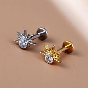 Nap Earrings, Rook Earring, Flat Back Earring, Helix Earrings, Titanium Earrings, Conch Earring, Tragus Earring, Waterproof Jewelry