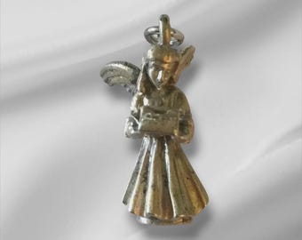 Sterling Silver Creed Angel Pendant Holding A Book