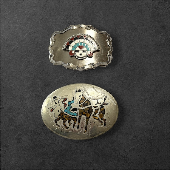 2 Vintage Southwestern Style Belt Buckles - Prices Vary - Your Choice
