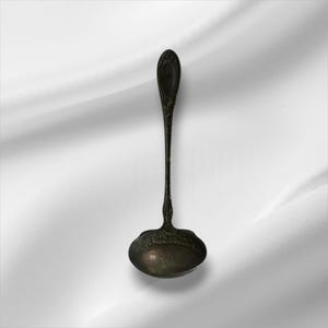 Antique 1835 R. Wallace Pat. Feb.23.09 Large Silverplate Punch Ladle