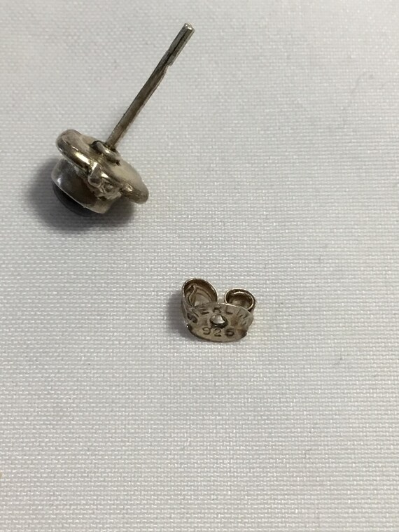 Sterling Silver Brown Stud Earrings - image 7