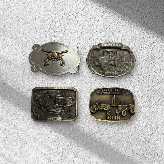 Group of 4 Vintage Farmers Belt Buckles - Prices Vary - Your Choice