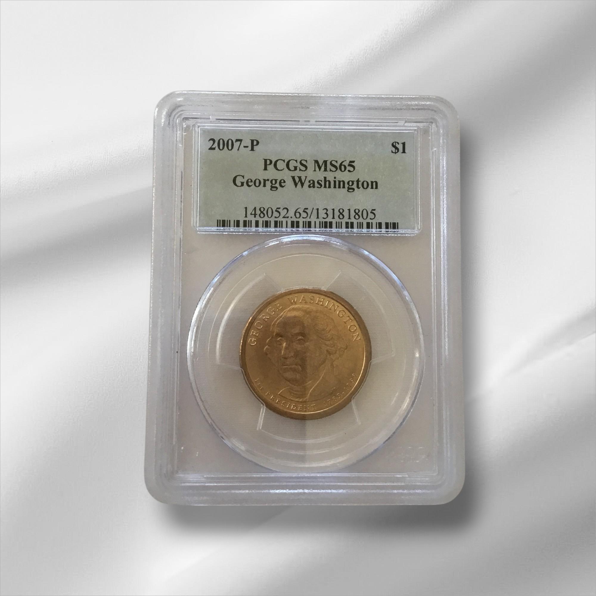 thumbnail image 2 of Colorized 2007 Washington Presidential $1 Coin With Hologram - Uncirculated 2 of 3
