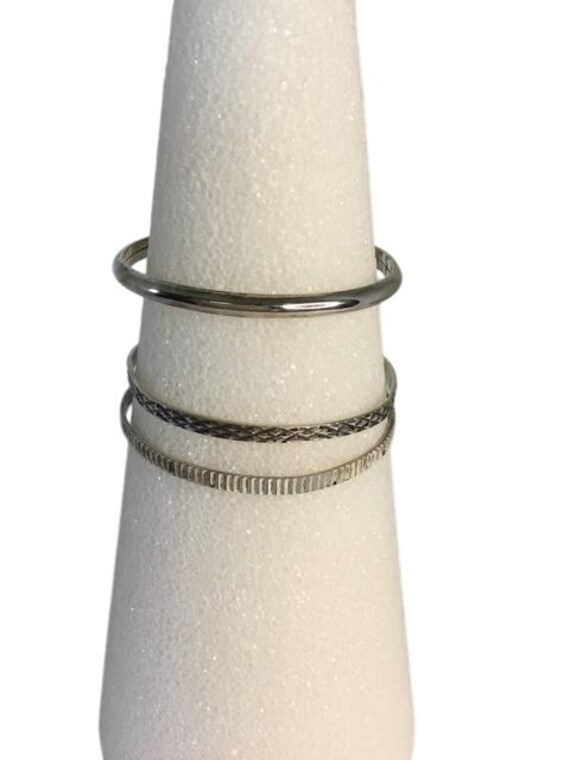 3 Sterling Silver Bangle Bracelets - image 4