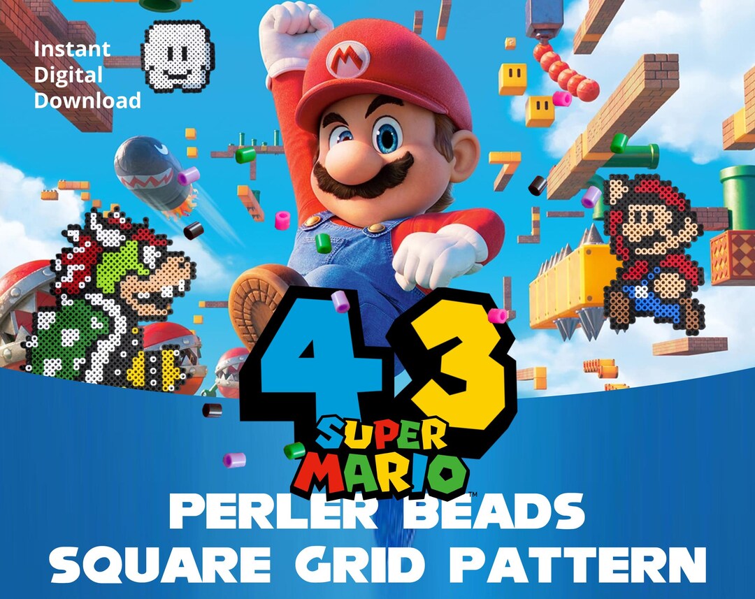 Super Mario Perler Bead Pattern Collection: 43 Designs (PDF Pattern) - Etsy
