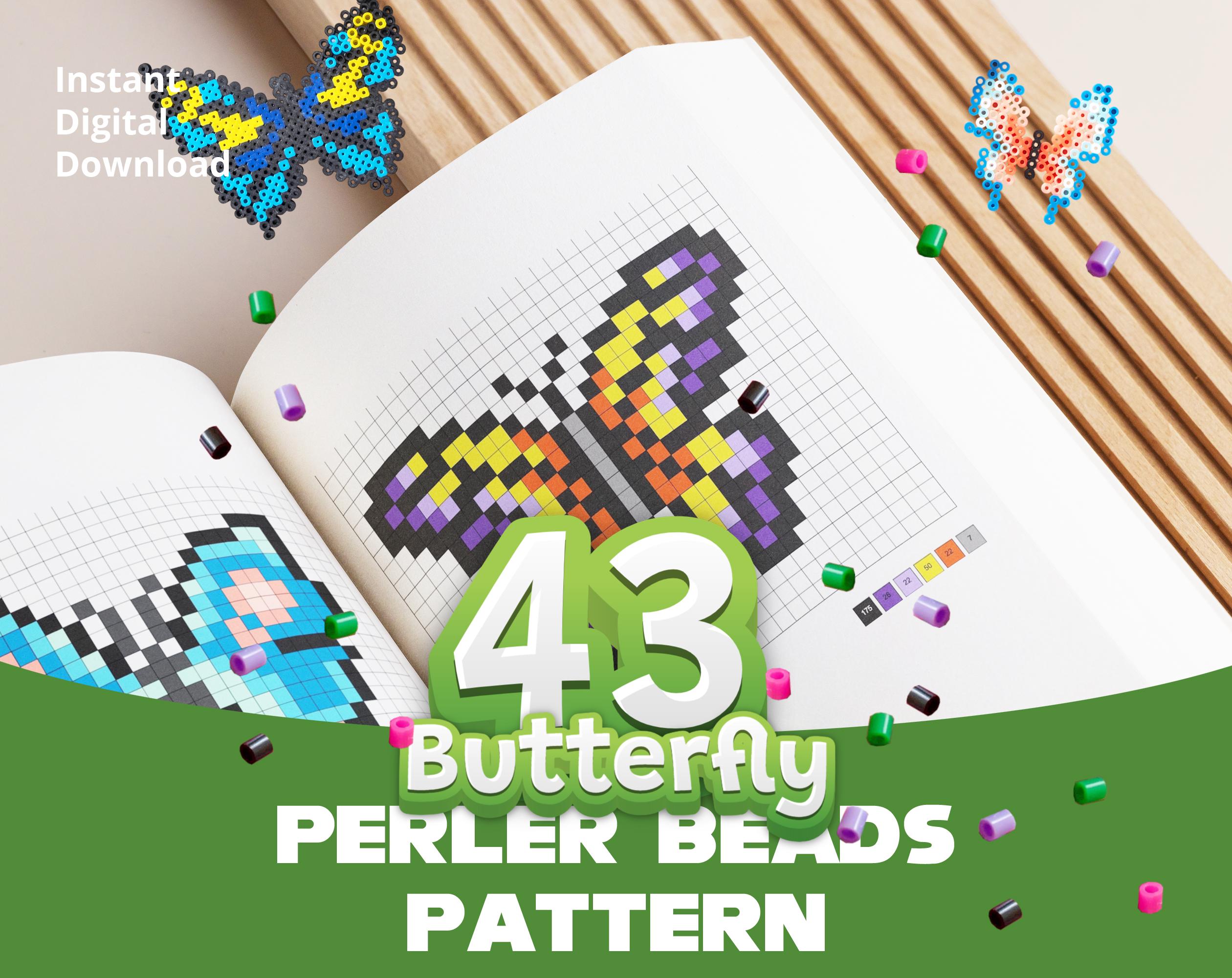 Butterfly Perler Bead Pattern Collection: 43 Designs (PDF)