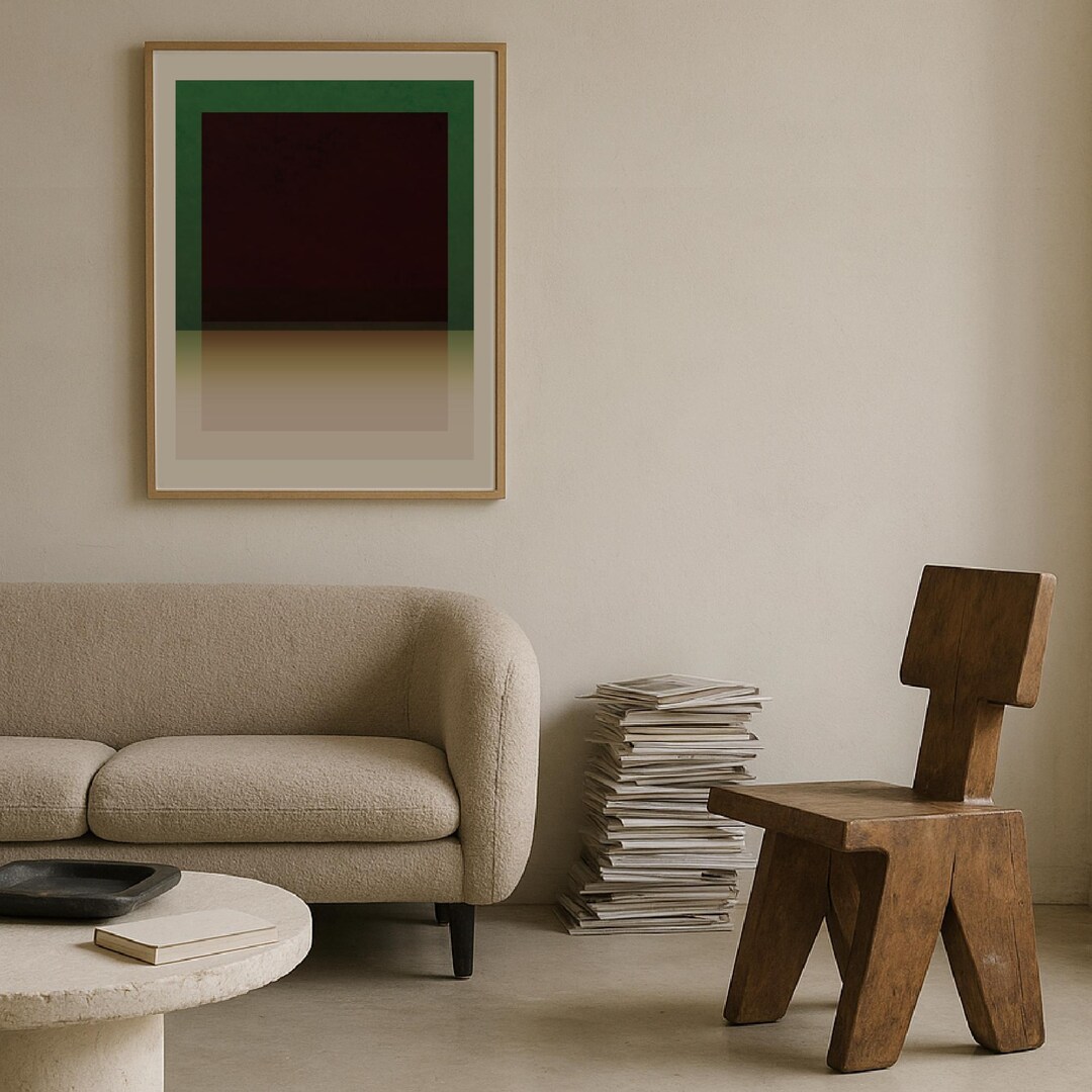Color Field Abstract Art Print, Red Green Gradation, Mark Rothko ...