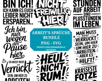 German work sayings SVG, office humor SVG, plotter file, German work sayings SVG, Cricut Silhouette print on demand