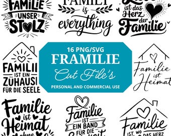 German family plotter file - Family SVG plotter file - Family SVG - German sayings SVG - Gift plotter file - Cricut cut file