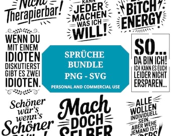 German statement sayings svg png Bundle saying svg T-shirt svg Cricut Silhouette Plotter file SVG German sayings print on demand Tshirt
