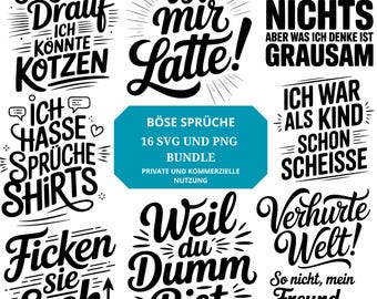 German sayings, evil plotter bundles, SVG sayings, plotter SVG, funny sayings, bag sayings bundle, German plotter files