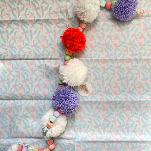 MULTICOLOR  Pom Pom Garland, Multicolor Garland with tassels, Party decor garland