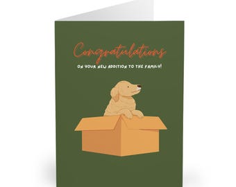 "Neuer Hund Karte ""Neuer Hund"" - neuer Welpe Glückwunsch zum neuen Hund"