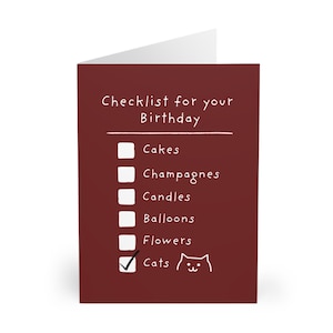 Funny Cat Birthday Card for cat lover – Cute Cat Design, Perfect Gift for Cat Lovers, Feline-Themed Birthday Greeting Card