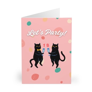 Carte d'anniversaire amusante pour un ami des chats né en 2007