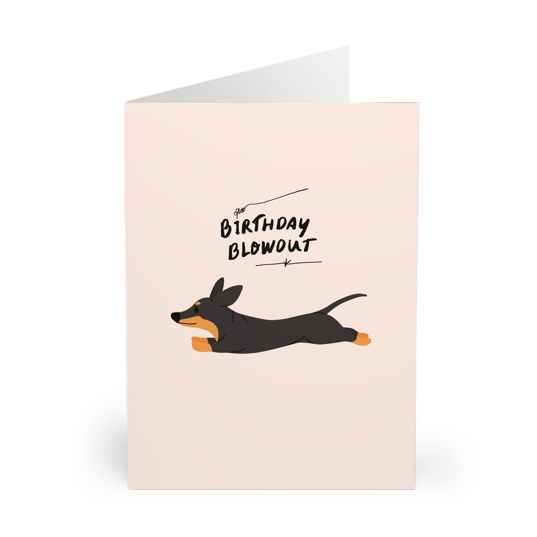 Funny Flying Dachshund Birthday Card for Dog Lovers and Pet Parents ...
