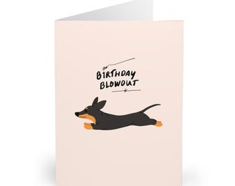 Carte d&#39;anniversaire teckel drôle : conception de chien viennois