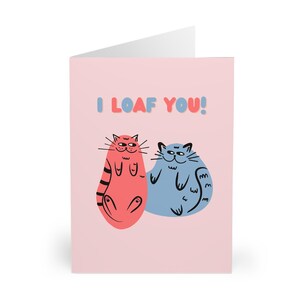 Carte d'amour de chat - Jolie carte d'amour ludique pour les amoureux des chats, carte drôle pour ceux que vous aimez, carte parfaite pour la Saint-Valentin, carte Je vous fais plaisir