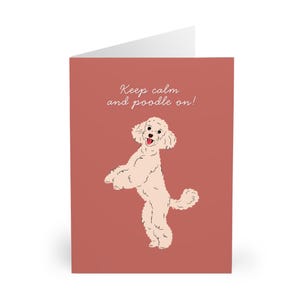 Cartão engraçado de aniversário para cachorro poodle, cartão de felicitações para amantes de cães, donos de animais de estimação, obrigado ou apenas porque presente