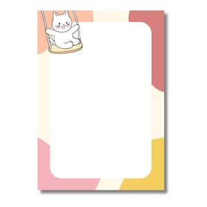 Cat Themed Notepad A6 Tear Off Daily Planner Pad for Cat Lovers Cute Stationery Gift for Cat Owners Students and Desk Organizers