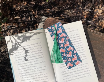 Corgi Dog Bookmark with Tassel, Gift for Book Lovers