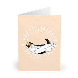 Funny Tuxedo Cat Birthday Card Cute Black and White Cat Greeting Card Cat Lover Cat Owner Cat Mom Cat Dad Unique Cat Themed Birthday Gift