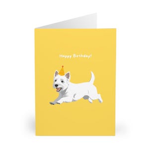 Carte d'anniversaire drôle de West Highland White Terrier pour les amoureux des chiens