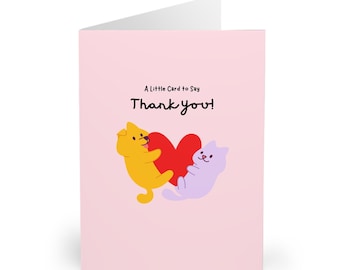 Thank You Card Pet Appreciation from Dogs and Cats Thank You for Caring Pet Sitter Appreciation Card Vet Cat Gratitude Card