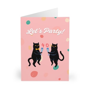 Carte de 40e anniversaire amusante pour les amoureux des chats Carte de 40e anniversaire importante Carte de quarantième anniversaire 1985 Chat Design Paw Some carte de célébration