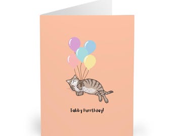 Tabby Cat Birthday Card: Funny Cat Lover Gift