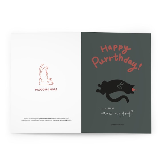 Geburtstagskarte 'How Old?' Mit Schwarzer Katze – Witzig, Für Katzenliebhaber, 15,2x20,3 Cm, Blanko Innen