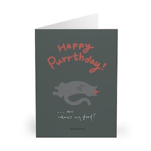 Carte d'anniversaire chat British Shorthair, carte de joyeux anniversaire British Shorthair bleu gris, carte d'anniversaire pour maman chat, cadeau chat British Shorthair