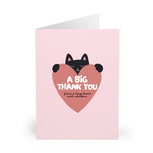 Carte de remerciement pour chat Carte de remerciement du vétérinaire pour les soins que vous portez Carte de remerciement pour le gardien de chat d'avoir pris soin de mon chat