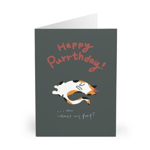 Carte d'anniversaire calicot Kitty du chat Carte de joyeux anniversaire pour les amoureux des chats Maman chat Cadeau chat calicot Carte de voeux d'anniversaire chat mignon