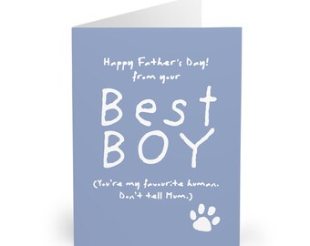 You're My Favourite Human. Don’t Tell Mum - Funny Father’s Day Card from the Cat Best Cat Dad Ever Cute Gift for Cat Lovers Fathers day card
