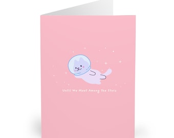 Cat Sympathy Card Pet Loss Bereavement Cosmic Design Thoughtful Condolence Card for Cat Lovers Comfort and Support After Losing a Cat