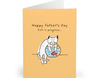 Happy Fathers Day Card from the Cat Best Cat Dad Ever Funny Card and Gift for Cat Dad Cute Cat Lover Gift Purrfect for Cat Loving Dads