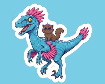 Princess Donut and Mongo Sticker - Dungeon Crawler Carl Inspired Vinyl Sticker - Laptops, Water Bottles, Princess Posse, Matt Dinniman