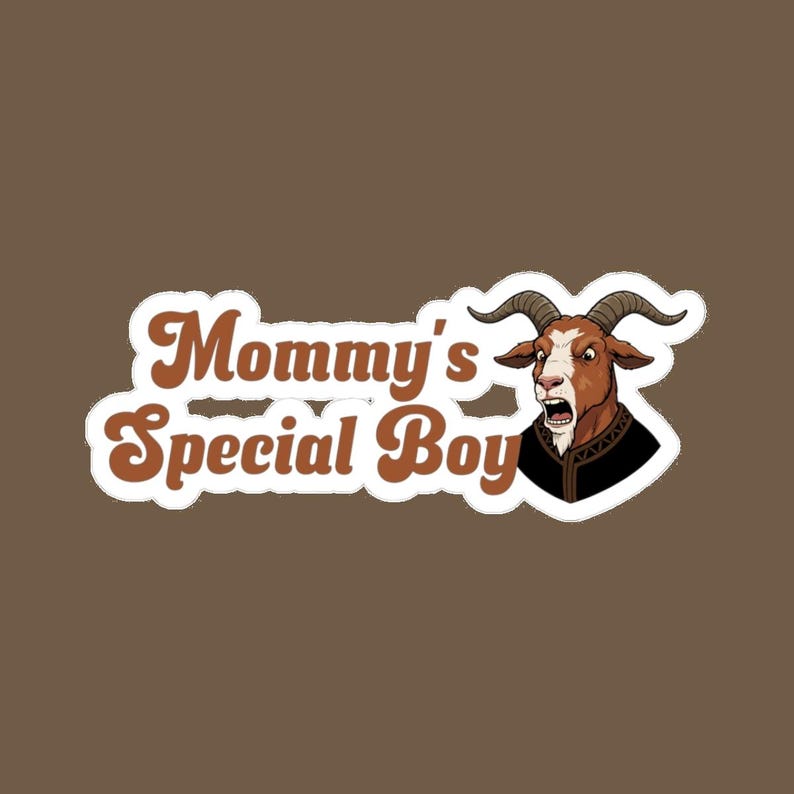 Adesivo "Menino Especial da Mamãe" Prepotente - Adesivo de Vinil Recortado com Beijo Carl de Dungeon Crawler - Princesa Posse, Presente DCC, Produtos de Livros DCC, Adesivo DCC imagem 1