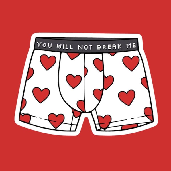 Dungeon Crawler Carl Heart Boxers Sticker - LVL15 Enchanted BigBoi Boxers - Dungeon Crawler World, Matt Dinniman, DCC, Princess Posse LitRPG