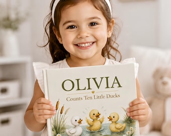 Personalized Duck Story for Toddlers Rhyming Book Child’s Name on Every Page Custom Bedtime Preschool Reading Keepsake