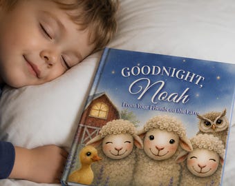 Personalized Farm Book for Kids Bedtime Story with Child's Name First Birthday Gift New Baby Book Gift